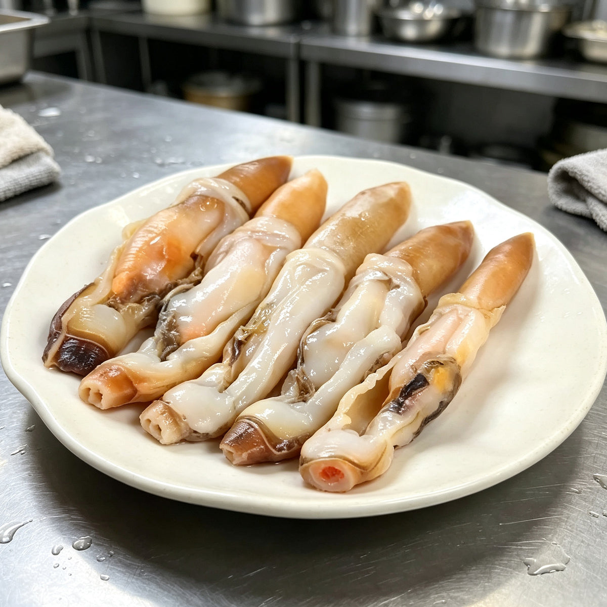 Fresh Peeled Razor Clam Meat